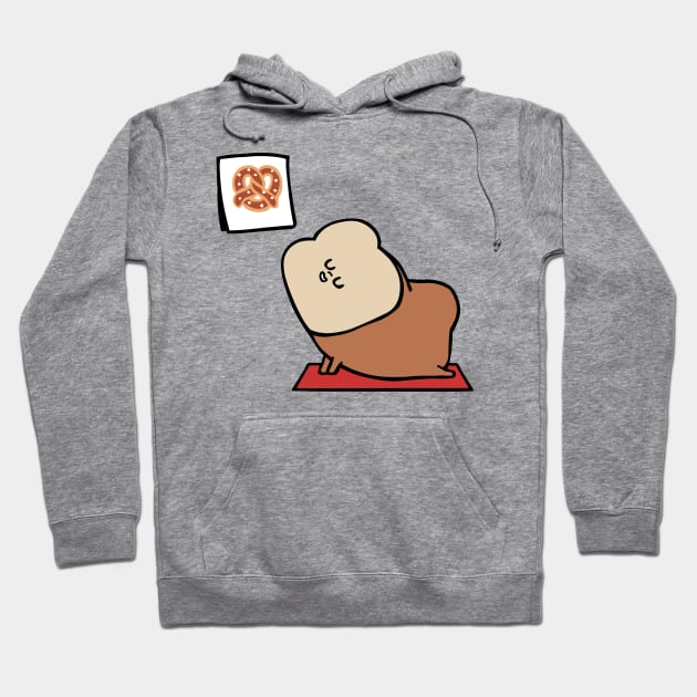 Bread Yoga Goals Hoodie by huebucket